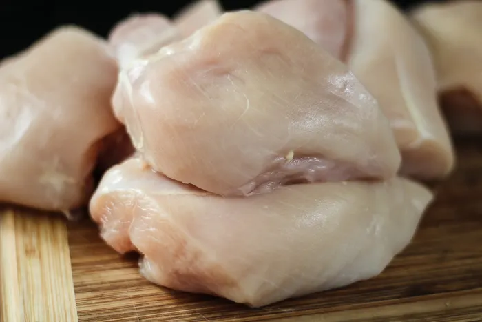 Preparing chicken breast 