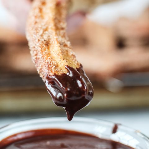 Homemade Churros with Spicy Chocolate Dipping Sauce