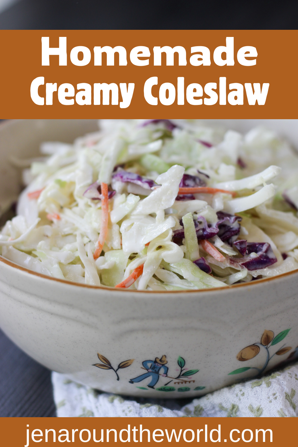 Homemade creamy coleslaw