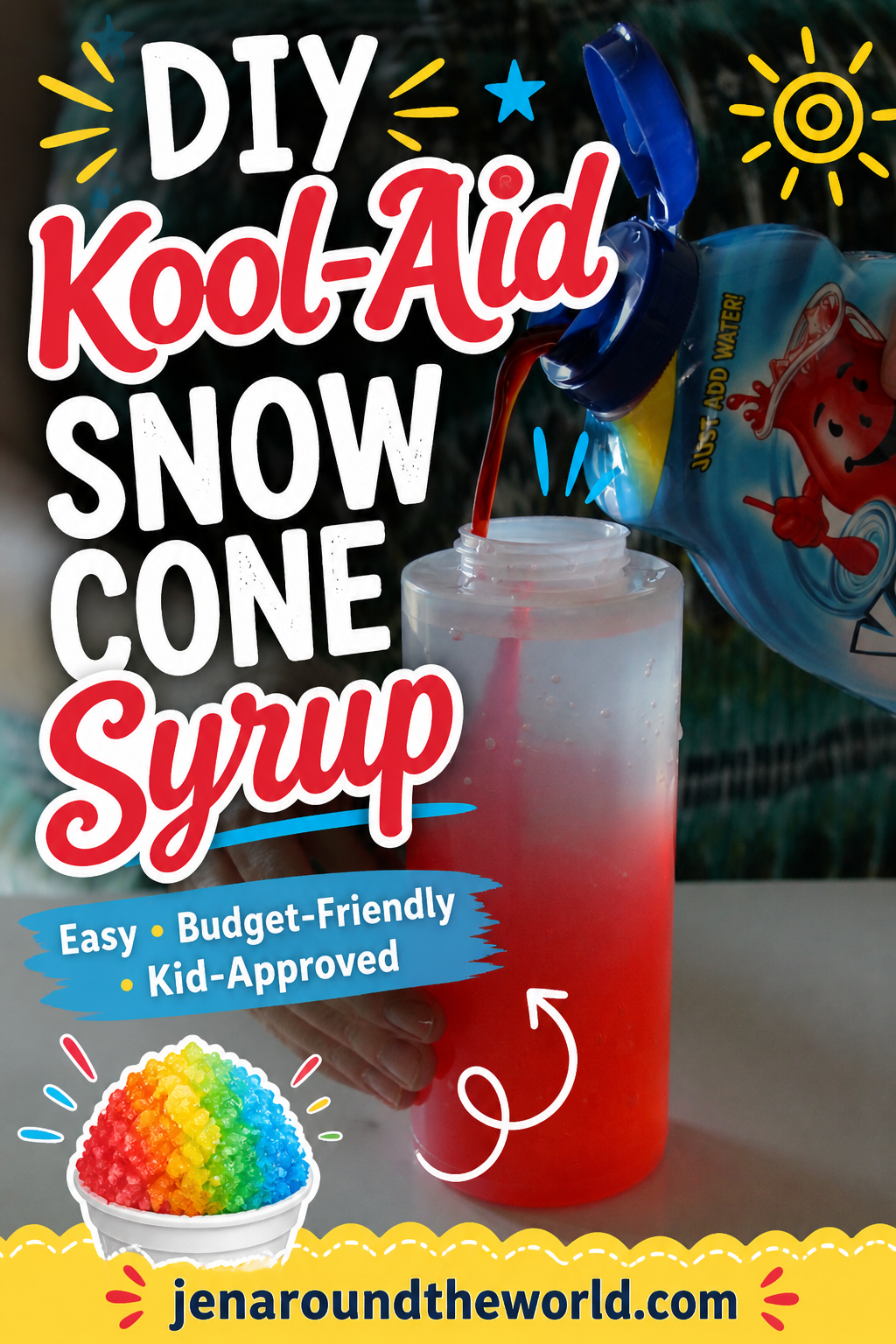 homemade snow cone syrup with kool-aid