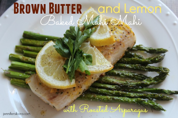 brown butter and lemon baked mahi mahi