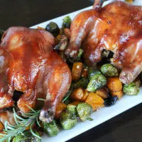 Pomegranate BBQ Basted Cornish Hens