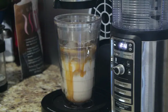 Make all your coffeehouse favorites (like this Iced Caramel Macchiato), Ninja Coffee Maker