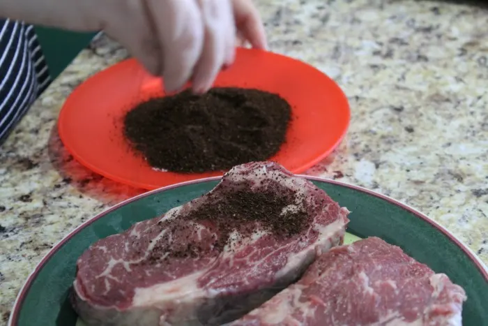 Step 1 Coffee Crusted Steaks