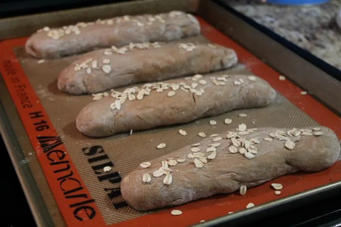 Fresh rolled bread. Waiting for the final rise before baking