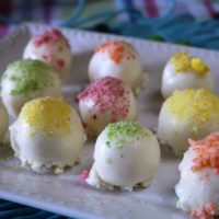 White Chocolate Rainbow Truffles