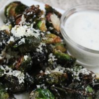 Fried Brussel Sprouts with Lemon Aoli (plus How I Combat Heartburn When Tailgating)