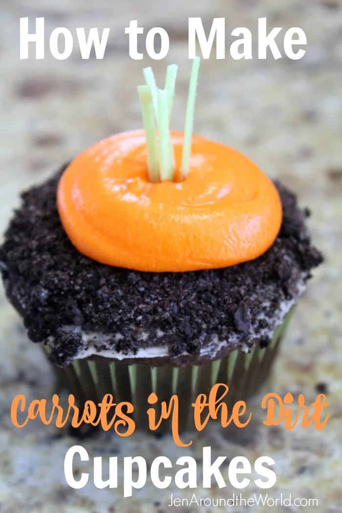 carrots in the dirt cupcakes