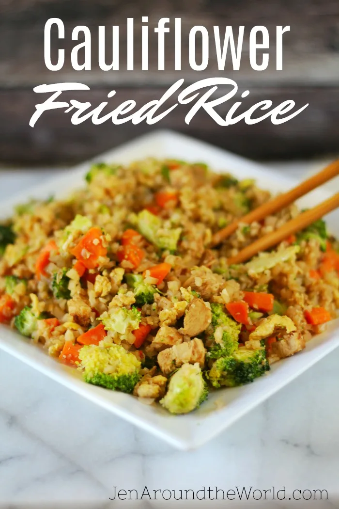 Cauliflower Fried Rice is healthy and full of flavor without all the extra calories 