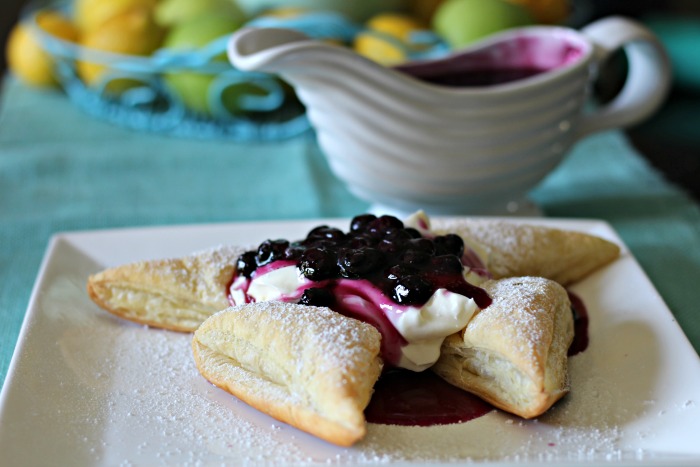 Blueberry cream cheese pinwheels for the perfect light dessert