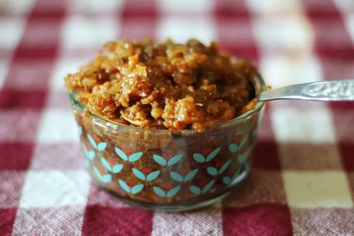 Bacon Jam over Sweet Apple Chicken Sausages