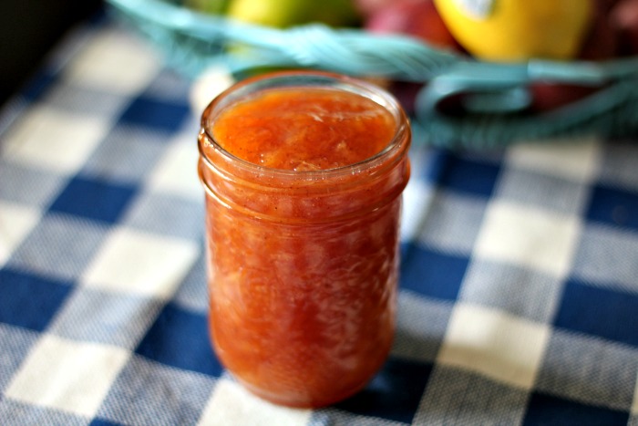 This quick and easy homemade peach jam is perfect for using up leftover over ripe peaches