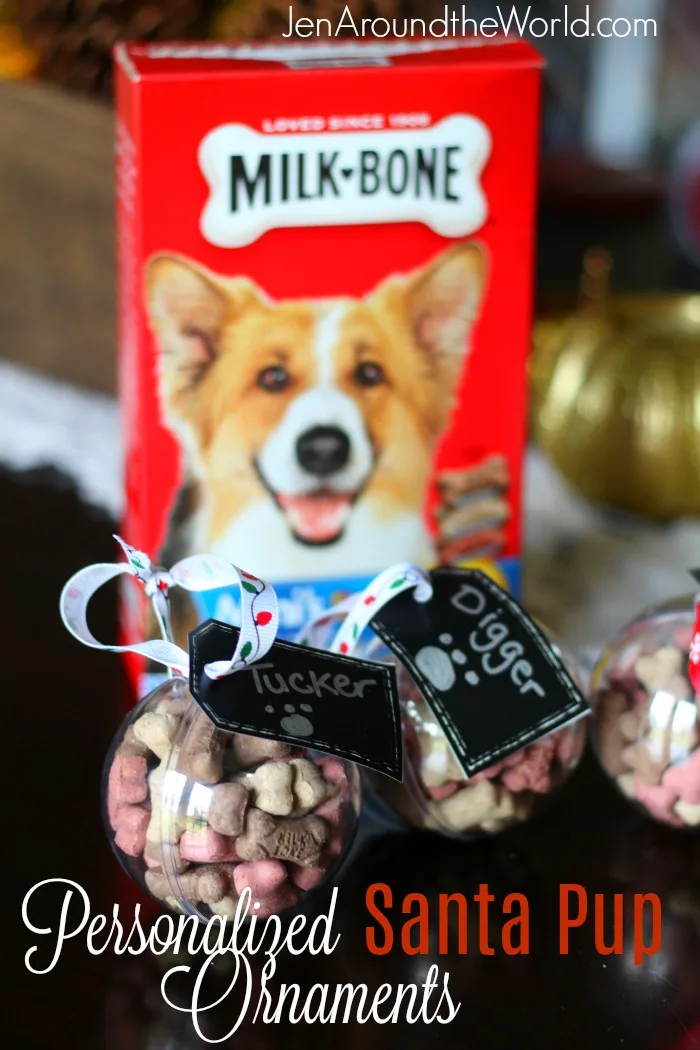 Personalized Santa Pup Ornaments - Jen Around the World