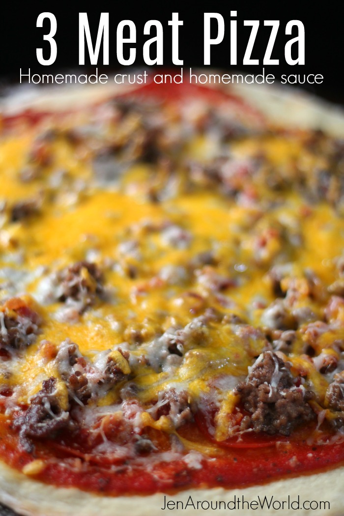 How to Make a 3 Meat Pizza from Scratch