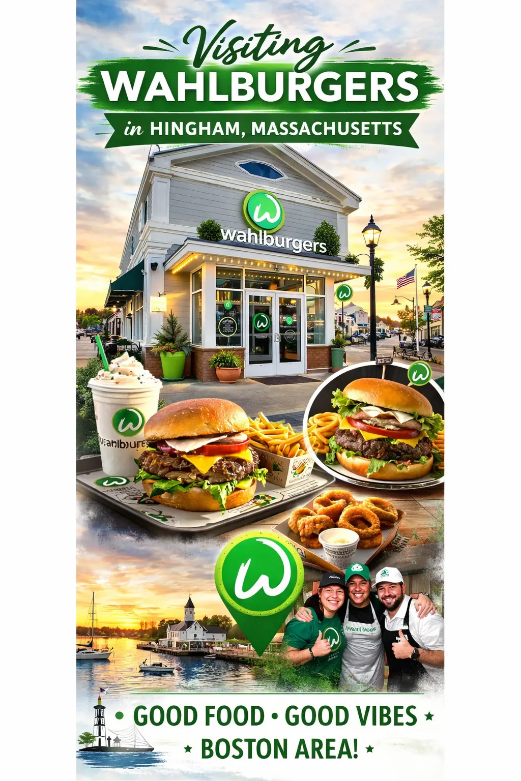 Visiting Wahlburgers in Hingam Massachusettes