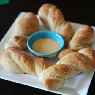 Soft Baked Pretzel Twists with Beer Cheese