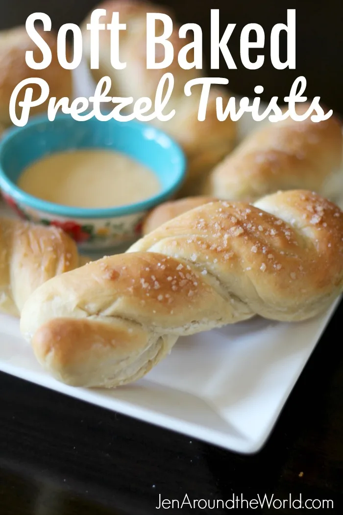 Soft Baked Pretzel Twists with Beer Cheese