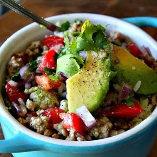 Super Easy Pork Burrito Bowl -- Dinner in Less than 15 minutes