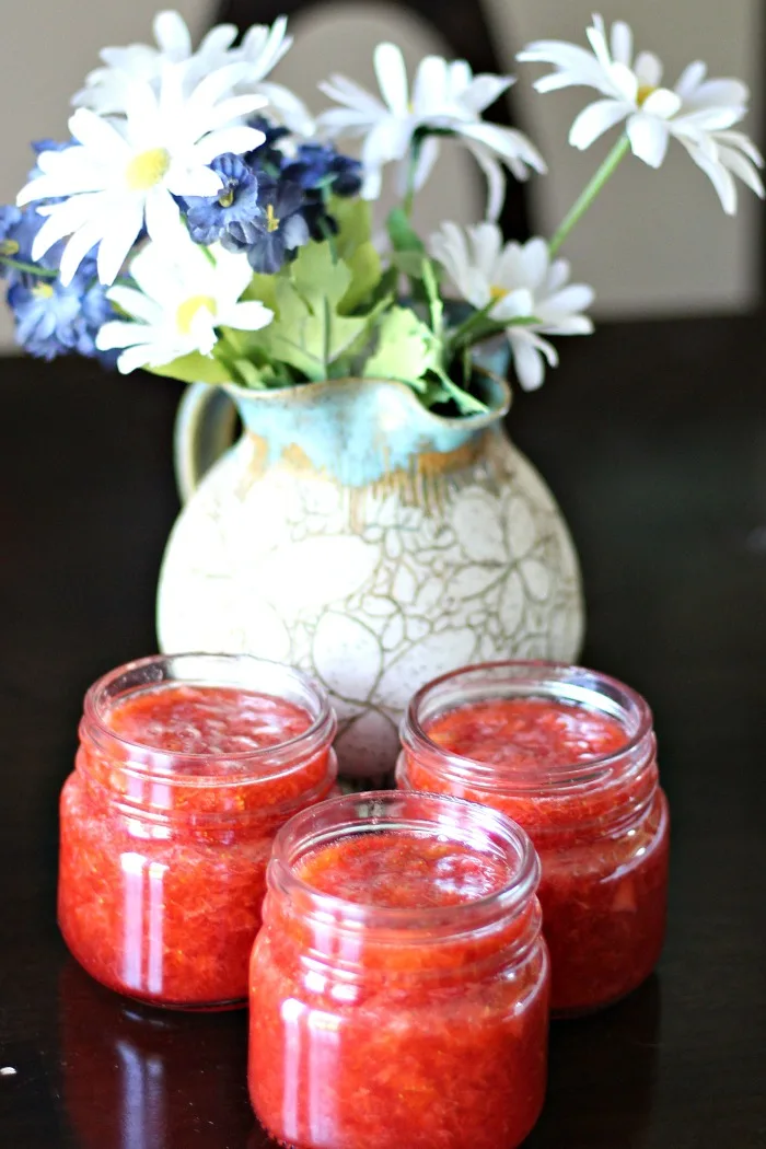 Easy Strawberry Freezer Jam - Comfortably Domestic