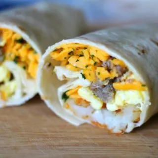 Freezer Breakfast Burritos