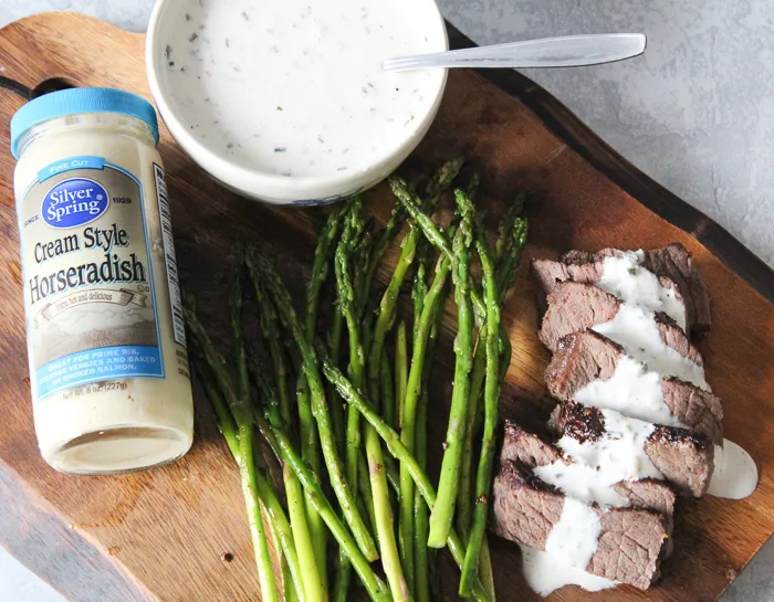 Pepper Steak with Horseradish Cream Sauce