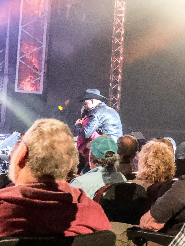 Clay and audience member