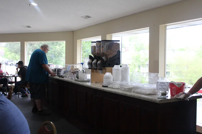 Stephen at the bread bar in the hotel