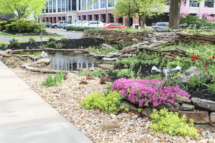 outdoor grounds of hotel