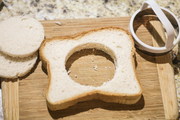 little northern bakehouse bread cut to use for egg in the hole