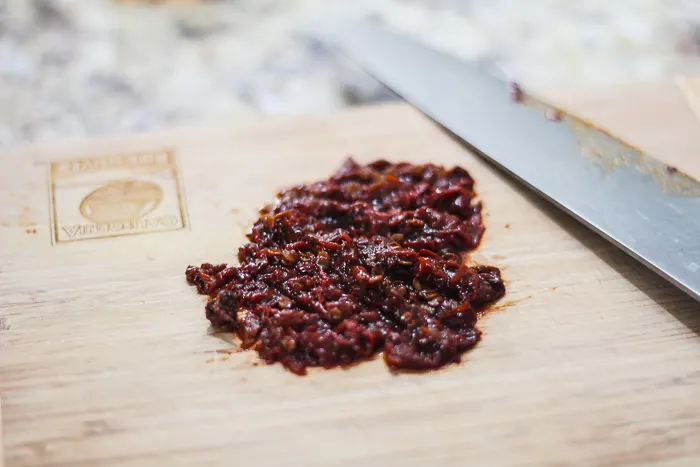 minced and diced chili in adobo