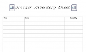 Free Printable Freezer Inventory Sheet - Jen Around the World