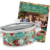 The Pioneer Woman 6-Quart Portable Vintage Floral Slow Cooker with The Pioneer Woman Cookbook
