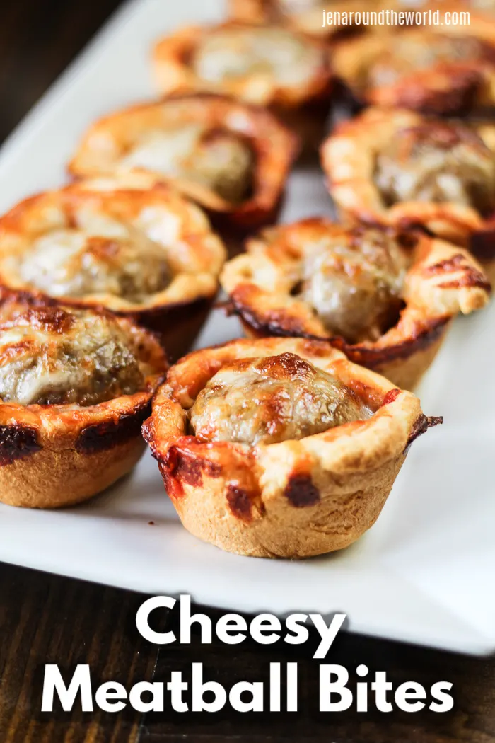 Simple Cheesy Meatball Bites - Jen Around the World