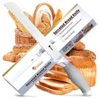 Orblue Serrated Bread Knife, Ultra-Sharp Stainless Steel Bread Cutter (8-Inch Blade with 5-Inch Handle)