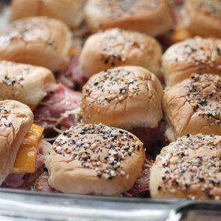 Everything Bagel Ham and Cheese Sliders