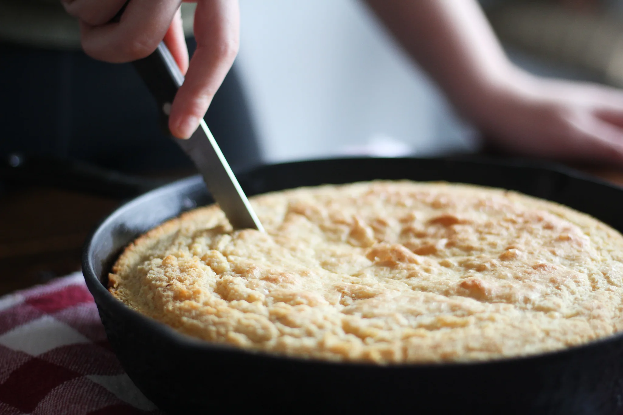 Cast Iron Skillet Cornbread - The Midwest Kitchen Blog