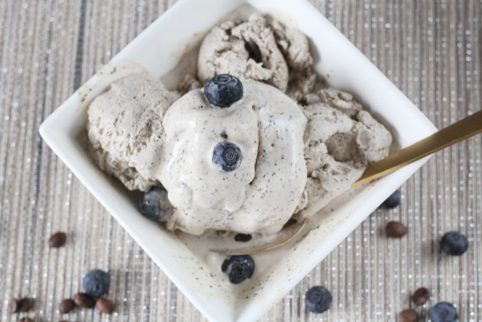  Blueberry Flavored No-Churn Coffee Ice Cream