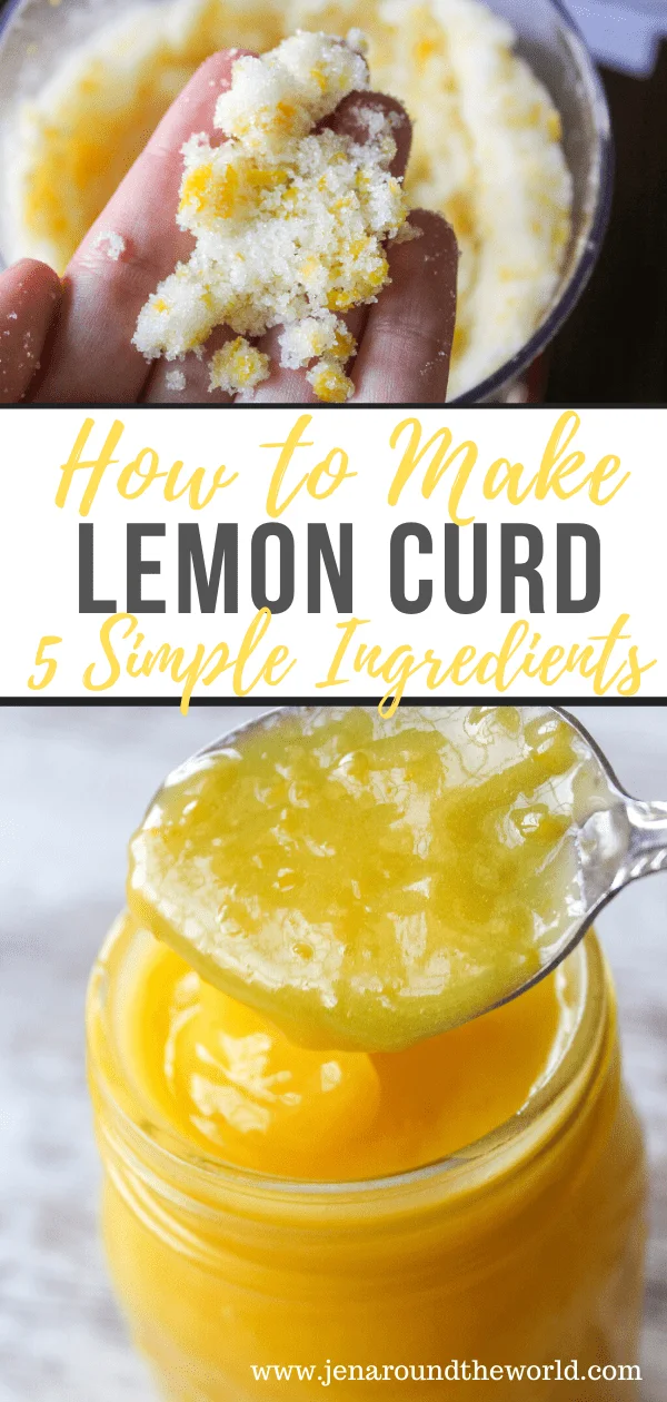 Ground up sugar and lemon zest for lemon curd