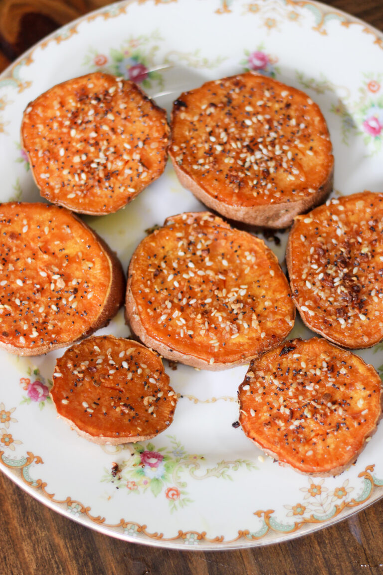 Everything Bagel Roasted Sweet Potatoes