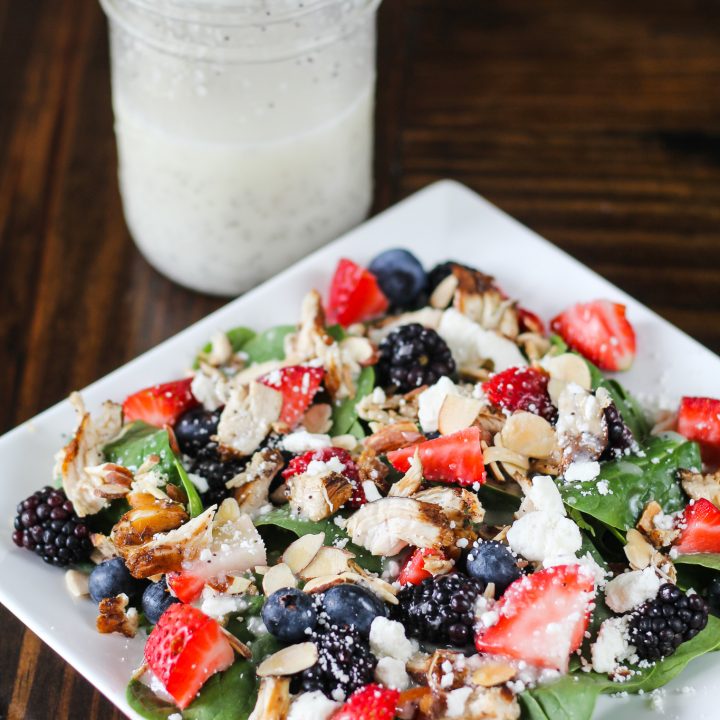 Grilled Balsamic Chicken Berry Salad