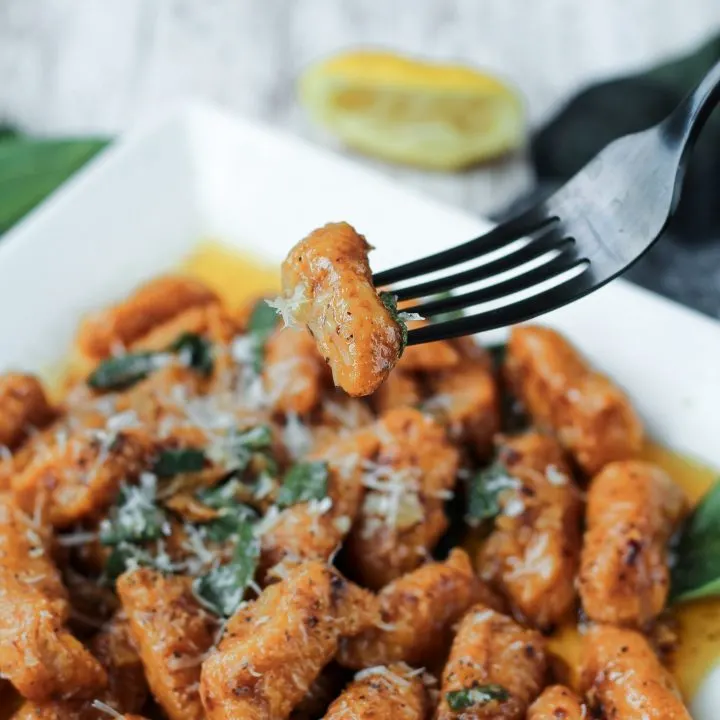 Pumpkin Gnocchi in Brown Butter Sage Sauce