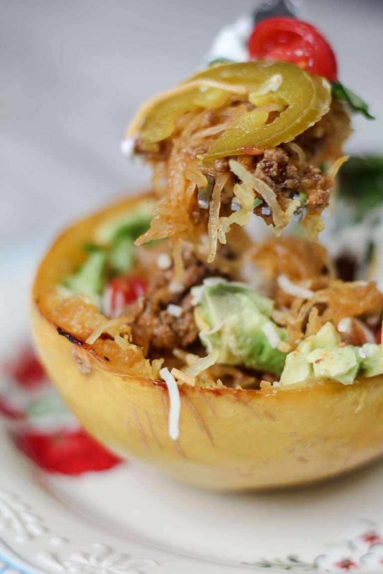 Spaghetti Squash Taco Boats