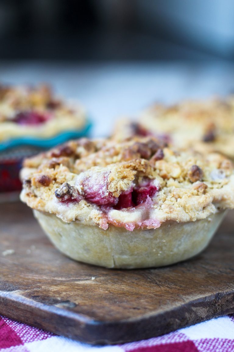 Mini Strawberry Rhubarb Pies
