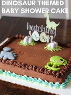 dinosaur themed baby shower cake