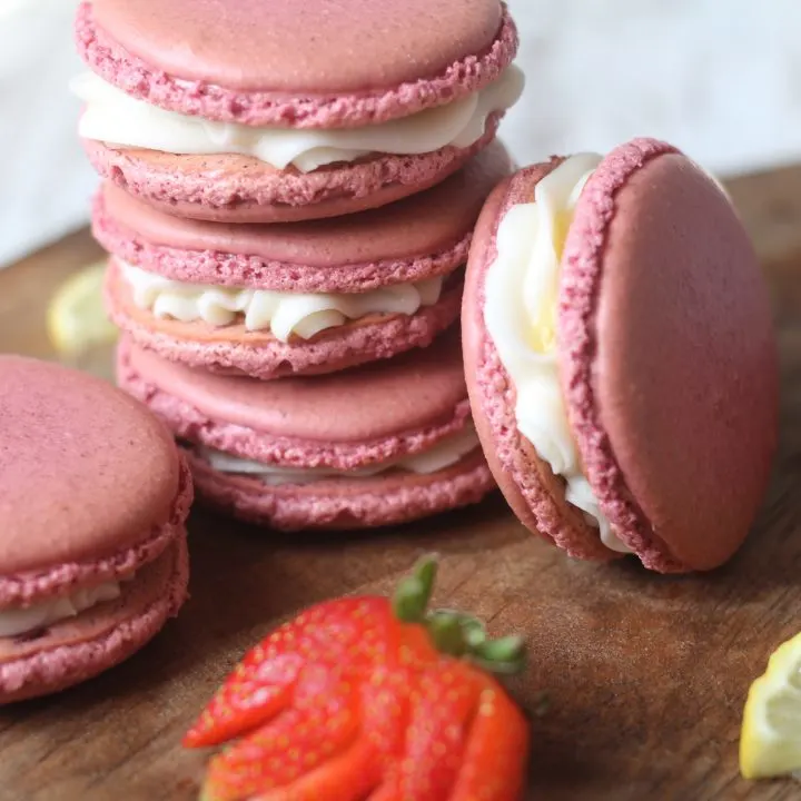 Strawberry Lemon Macarons