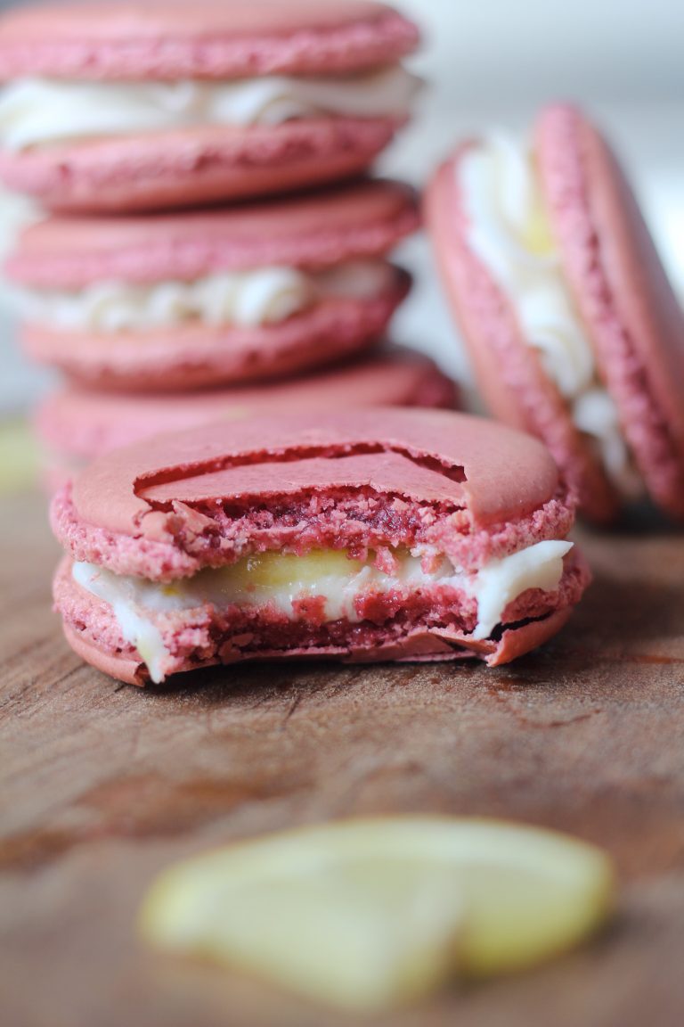 Strawberry Lemon Macarons