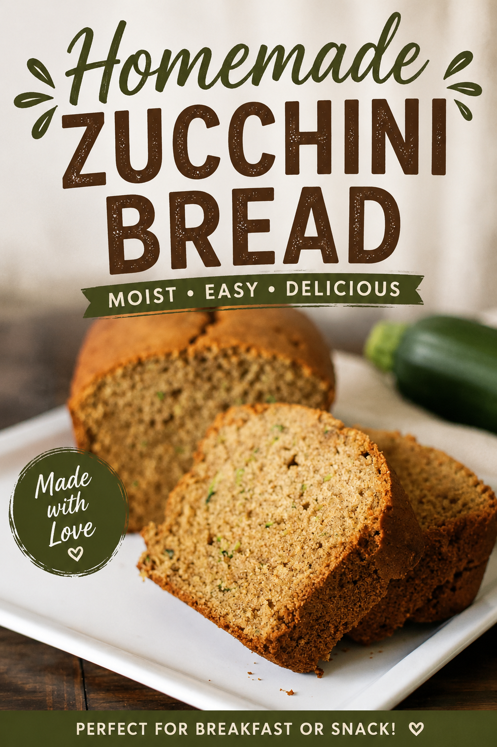 homemade zucchini bread