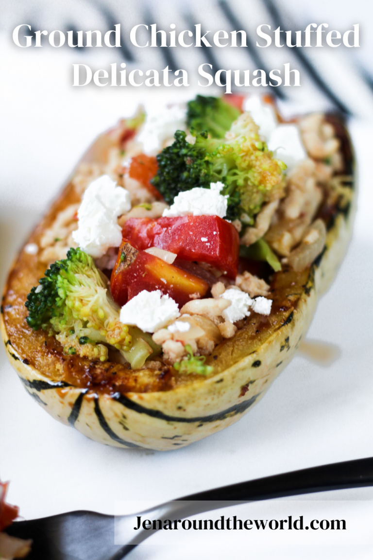 Ground Chicken Stuffed Delicata Squash