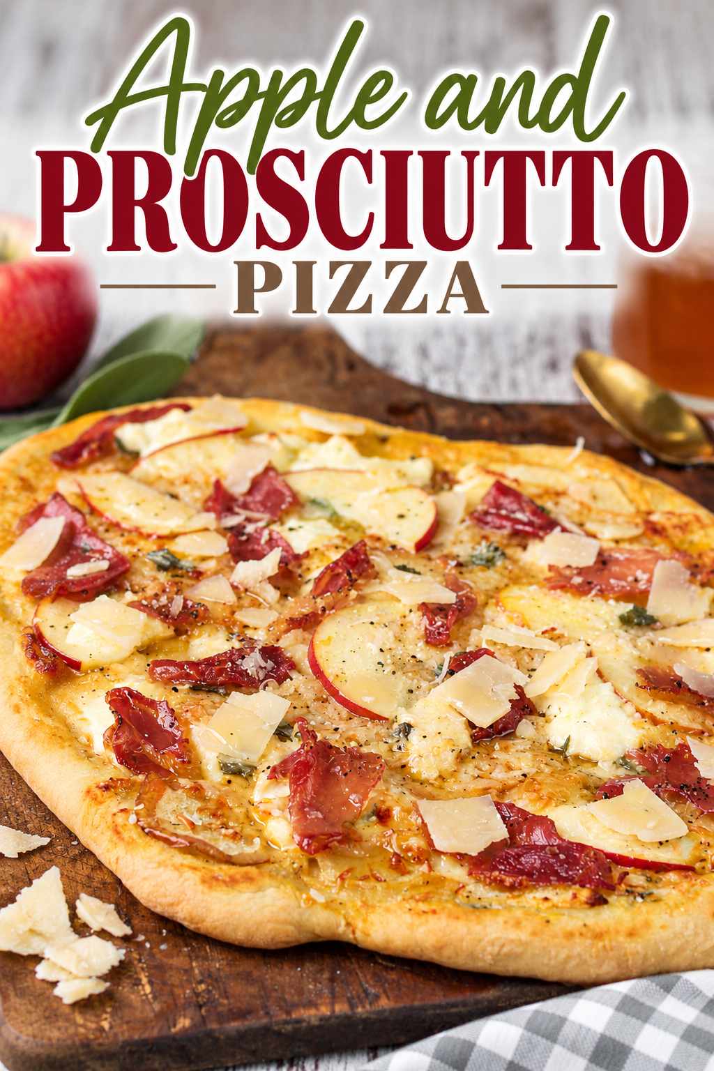 apple and prosciutto pizza