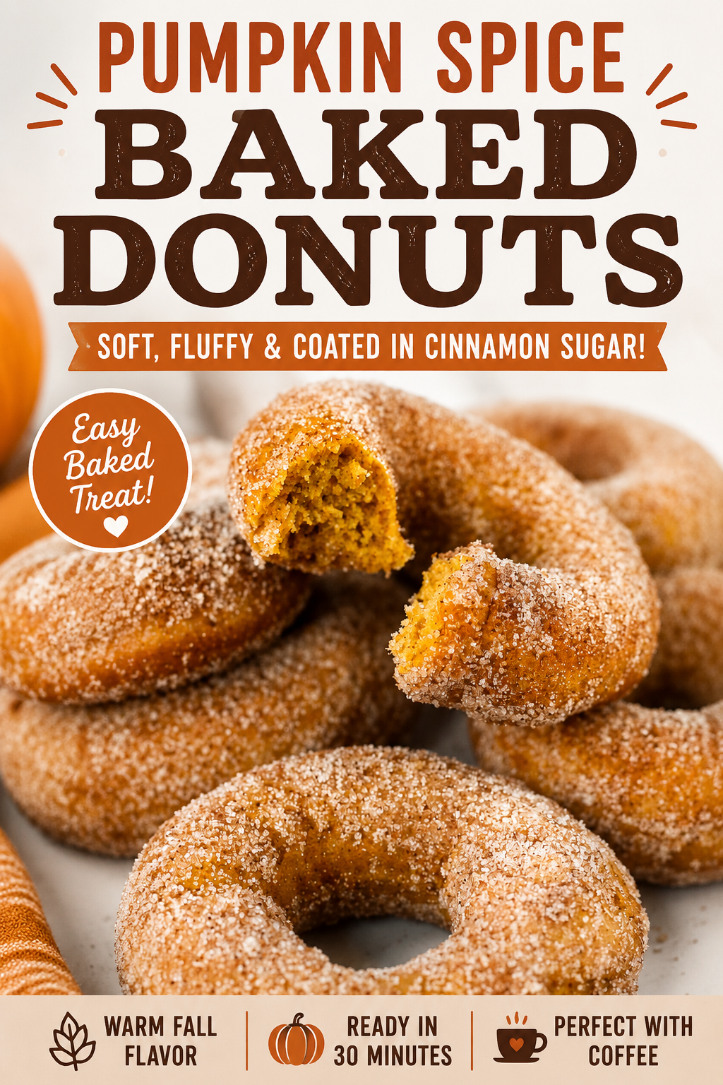 pumpkin spice baked donuts